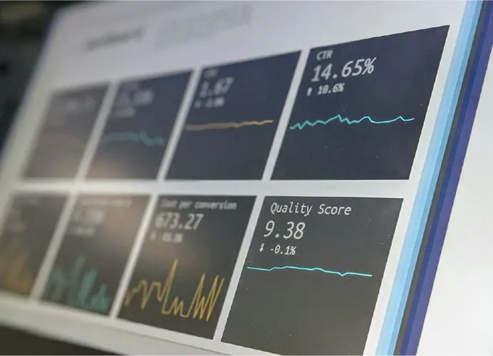 Accessibility audit dashboard displayed on a monitor.